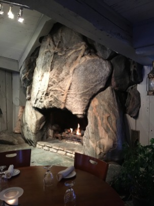 Amazing stone fireplace